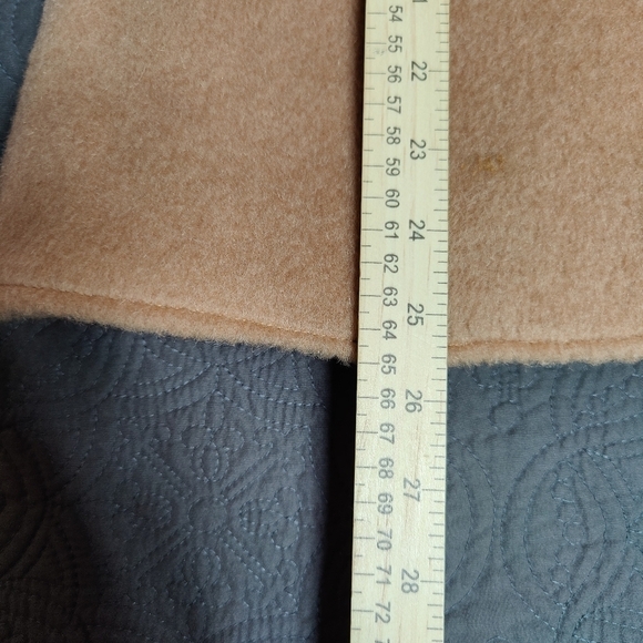 Harve Bernard Tan Cashmere Wool Button Front Coat Union Made Womens 6 Timeless - Picture 14 of 16